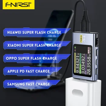 FNIRSI FNB58 USB-тестер напряжения, вольтметр, амперметр, быстрое обнаружение заряда, измерение мощности срабатывания, измерение пульсаций