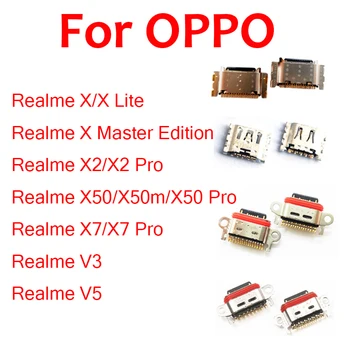 USB Зарядное Устройство Для Realme X Master X Lite X2 X50m X7 V3 V5 5G Pro X3 Super Zoom USB Разъем Для Зарядки Разъем Для Док-станции Запчасти