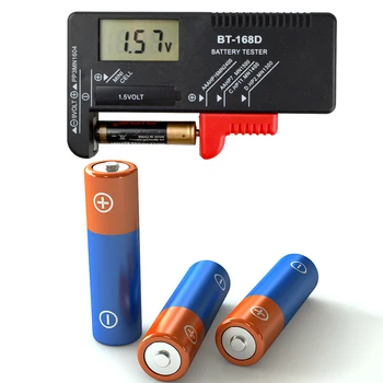 Батарейки типа АА/ААА 9 В/1,5 В Универсальная батарея с кнопочной ячейкой, Цветовая маркировка измерителя Указывает На Инструмент проверки тестера батареи