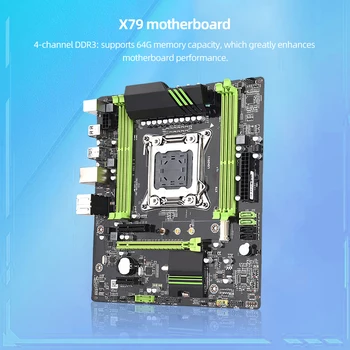 Материнская плата компьютера X79 ATX 4 Память DDR3 64 ГБ Основная плата ПК Гигабитная сетевая карта PCI-E 16X LGA2011 процессор SATA3.1 2.0 M.2 Интерфейс NVME