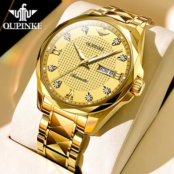 Оригинальные механические часы OUPINKE для мужчин, элитный топовый бренд, импортный японский механизм, классические деловые мужские водонепроницаемые наручные часы