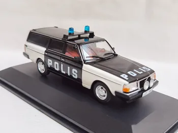 Отлитая под давлением в масштабе 1/43 240 Модель седана полицейской машины POLIS из сплава, Статический орнамент, Коллекционные предметы, Подарочная игрушка