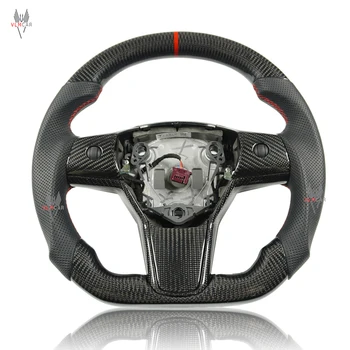 Рулевые колеса VLMCAR из углеродного волокна для Tesla Model 3 ModelY Accessories Поддерживают индивидуальную настройку автозапчастей любых стилей