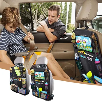 Чехол для кармана для хранения на заднем сиденье автомобиля, защита заднего сиденья автомобиля, Детские аксессуары для интерьера в путешествиях с сенсорным экраном