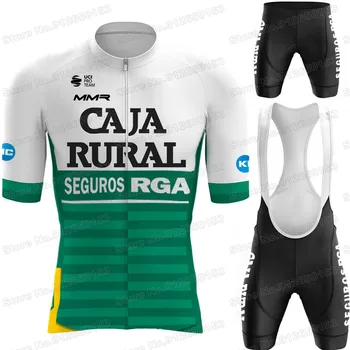 2022 Caja Rural Team Велоспорт Джерси Комплект Мужской Велосипедной Одежды Дорожный Велосипед Рубашка Костюм Велосипедный Нагрудник Шорты MTB Ropa Ciclismo Maillot