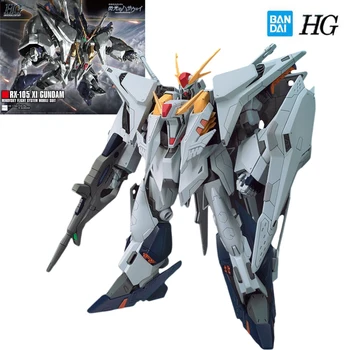 Bandai Подлинная Модель серии Gundam HGUC Garage Kit 1/144 Аниме Фигурка RX-105 XI Gundam Boy Action Assembly Коллекция игрушек Модель