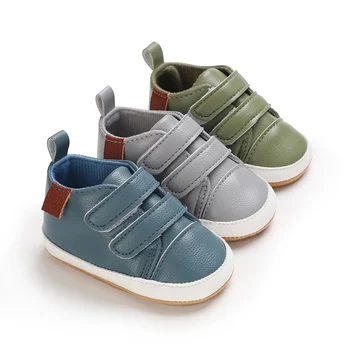 Baywell/ Весенняя обувь для новорожденных, обувь для мальчиков и девочек, повседневная обувь для малышей-первопроходцев с мягкой противоскользящей подошвой из искусственной кожи