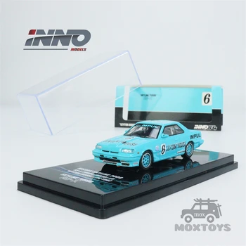INNO 1: 64 NISSAN SKYLINE 2000 Turbo RS-X HR31 # 6 Синяя модель автомобиля, отлитая под давлением