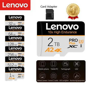 Lenovo Ultra A2 1 ТБ Флэш-памяти SD-Карта 256 ГБ 2 ТБ SD-Карта Памяти 128 ГБ UHS-III Micro TF / SD-Карта 128 ГБ Для Камеры / Видеорегистратора / Дрона