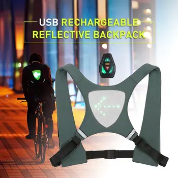 Lixada Беспроводной светоотражающий велосипедный жилет с указателем поворота, дистанционное управление, спортивная сумка безопасности на открытом воздухе, снаряжение для мотоцикла