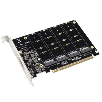 M.2 NVME SSD для PCIe X16 Карта адаптера PCIE Split/PCIE RAID Поддержка M.2 PCI-E SSD/M.2 Устройство NVME для настольных ПК Адаптер PCI-E m2
