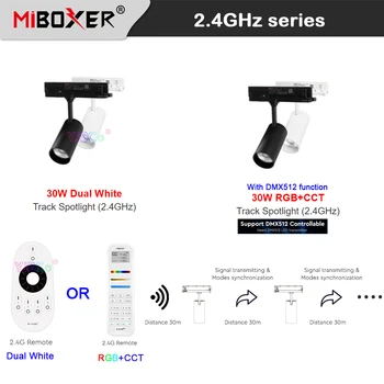 Miboxer 30W RGBCCT LED Track Light 2.4G RF Пульт Дистанционного управления Двойной Белый Прожектор CCT с регулируемой яркостью Потолочный AC 110V 220V