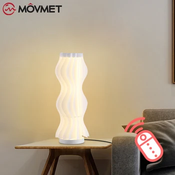 Nordic Smart Remote LED Настольная лампа для чтения, акриловая ваза Pulg, изгиб железа, прикроватная тумбочка для спальни, настольная лампа для кабинета, Домашняя гостиная
