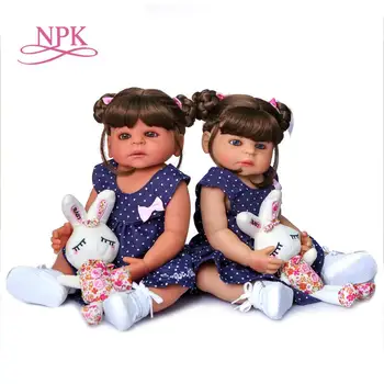 NPK 55 см оригинальный NPK силиконовая кукла bebe для всего тела reborn girl подарок ребенку на день рождения игрушка для ванны гибкая мягкая на ощупь