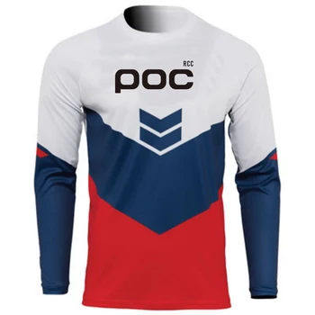 RCC POC Мужские рубашки для скоростного спуска на горных велосипедах MTB Offroad DH Мотоцикл Спортивная одежда для мотокросса Гоночная одежда