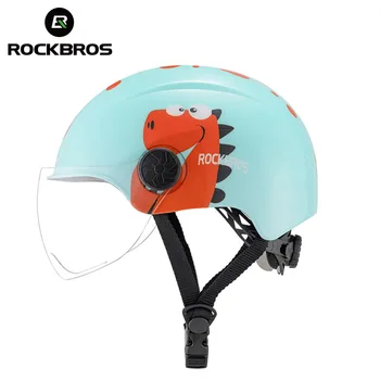 ROCKBROS Детский шлем для мальчиков и девочек, MTB Дорожный Велосипедный шлем, мотоцикл, электрический велосипед, Полушлем, Детское велосипедное снаряжение