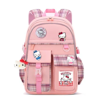 Sanrio hello kitty, Детский школьный рюкзак для девочек, школьный рюкзак для младших классов, милая сумочка kuromi, Студенческий рюкзак, милая сумка для хранения