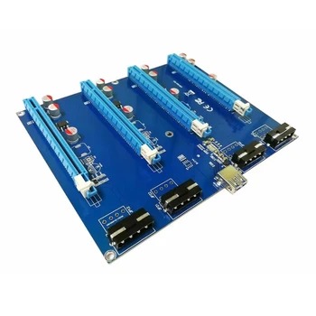 Адаптер PCI-E к PCI-E От 1 до 4 Слотов PCI-Express от 1x до 16x USB 3.0 Для Майнинга Специальная Карта Riser Card PCIe Конвертер для майнинга BTC
