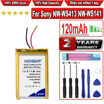 Аккумулятор HSABAT 120 мАч для гарнитуры Sony NW-WS413 NW-WS141 NW-WS623 NW-WS625 NWZ-W273S NWZ-W274S NWZ-W252 NWZ-W262 NWZ-W202