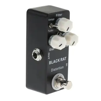 Алюминиевый процессор гитарных эффектов Black Rat Distortion 2x38x48 мм