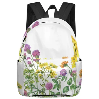 Весенний цветок, Маргаритка, Бабочка, Женские рюкзаки, школьные сумки для подростков, Рюкзак для ноутбука, Мужские, Женские, дорожные Mochila
