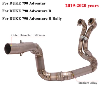 Для DUKE 790 890 Adventure R Rally 2019 2020 Глушитель Выхлопной Трубы Мотоцикла Escape Модифицированная Накладка Из Титанового Сплава На Переднюю Трубу Среднего Звена