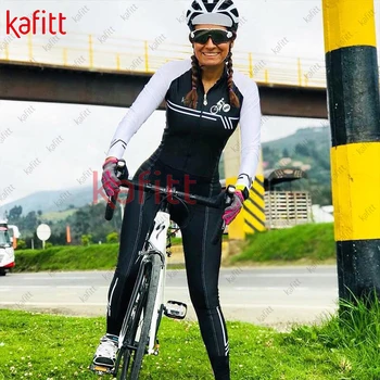 Женский велосипедный костюм KAFITT, нагрудник, Дышащая уличная одежда, Быстросохнущая дышащая толстовка Go Pro Cycling Team, Летний комбинезон