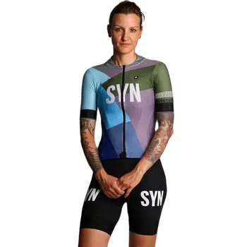Женский комплект велосипедной одежды с верхом и низом, велосипедная майка с короткими рукавами и шорты-нагрудники Coolmax, Красивый велосипедный костюм