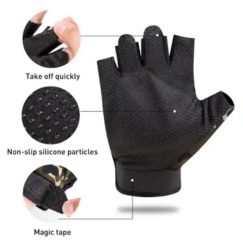 Защитные перчатки Дышащие нескользящие, 1 пара детских перчаток для верховой езды на открытом воздухе с полупальцами