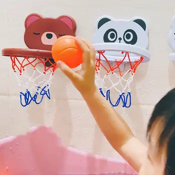 Игрушки для детской ванны, стреляющее баскетбольное кольцо на присоске с 3 мячами, игрушка для ванной комнаты, игрушка для душа, детские игрушки для водных игр Для детей