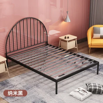 Изготовленная на заказ кровать из нержавеющей стали 1,8 м 1,5 современная минималистичная кровать принцессы, двуспальная кровать, металлическая роскошная кровать без кованого железа