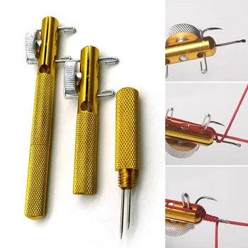 Инструмент для завязывания рыболовных крючков, устройство для изготовления двуглавых петель, средство для снятия развязки, рыболовный инструмент