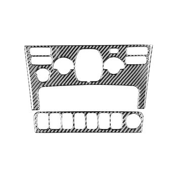 Кнопка кондиционера автомобиля, накладка на панель переменного тока, декоративная наклейка из углеродного волокна для XC90 2003-2014 Аксессуары, B