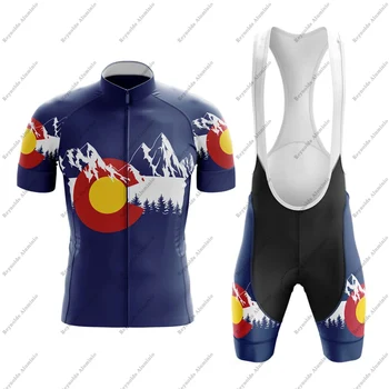Комплект из джерси для велоспорта в Колорадо, мужская форма, майо, Ciclismo HOMBRESH, джерси с короткими рукавами, летняя одежда для катания на горных велосипедах