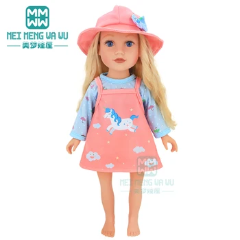 Кукольная одежда для американской куклы 45 см и игрушки, аксессуары для новорожденных кукол, модное платье на ремешке, подарок для девочки