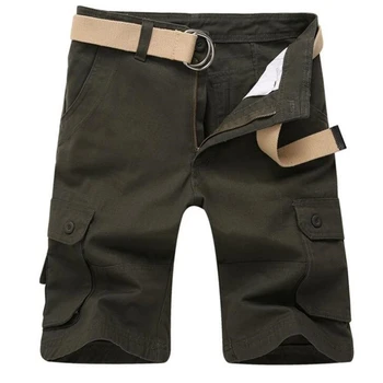 Летние мужские повседневные шорты, мешковатые короткие бриджи в стиле милитари с несколькими карманами, мужские прямые тактические шорты-бермуды Masculina 46 г.
