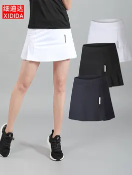 Летняя женская спортивная юбка для гольфа средней длины из дышащего материала для бега