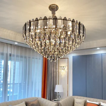 Люстра Освещает роскошную хрустальную атмосферу гостиной, спальни в стиле постмодерн, кухонных светильников, столовой, подвесных светильников art luxury