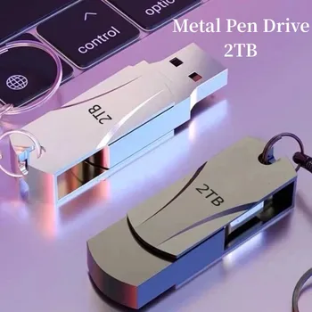Металлический Вращающийся U-Диск 16G 32G 64G 128G Высокоскоростной Металлический USB-Диск Портативный Флеш-Накопитель Mini Memory Sticks