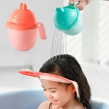 Милые мультяшные шапочки для ванночек для малышей, чашка для шампуня, детское Средство для купания, Детские Ложки для душа, Чашка для мытья волос, Детский инструмент для ванны