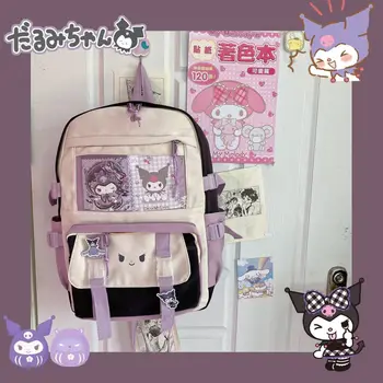 Милый студенческий рюкзак Sanrio hello kitty большой емкости с мультяшным рисунком для отдыха, школьная сумка my Melody, сумочка для собачки с корицей