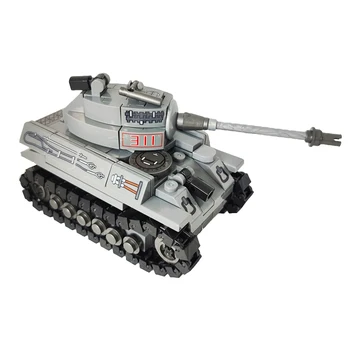 Модель немецкого военного боевого танка Второй мировой войны, строительные блоки King Tiger, тяжелая машина, фигурки армейских солдат, кирпичи, игрушки для мальчиков