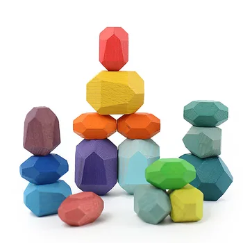 Монтессори, цвет дерева, бук, камень, наборный камень, детские развивающие игрушки, украшения в скандинавском стиле ins