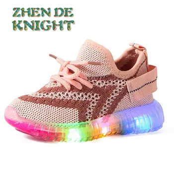 Новая детская спортивная обувь 2023 года, осенняя обувь-вспышка, летающая обувь для мальчиков и девочек, кроссовки для бега, обувь со светодиодной подсветкой