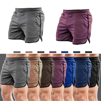 Новые летние мужские шорты для бега, одежда для занятий спортом и фитнесом, быстросохнущие пляжные брюки Pantalones Cortos Hombre