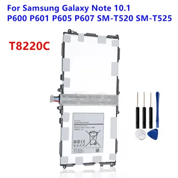 Оригинальный Аккумулятор T8220E T8220C Для Samsung GALAXY Note 10.1 Tab Pro P600 P601 P605 P607 SM-T520 SM-T525 Планшетные Батареи 8400 мАч