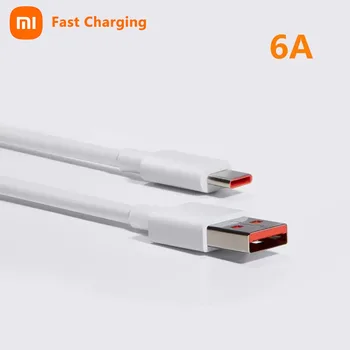 Оригинальный кабель для быстрой зарядки Xiaomi 6A Type-C, совместимый с зарядным устройством мощностью 120 Вт для смарт-устройства, телефона, планшета, USB-линии L типа