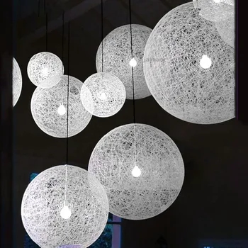 Пеньковый шар Nordic LED Подвесные светильники JW Украшение дома Люстры Освещение Современные Подвесные Потолочные светильники Кухонные Принадлежности