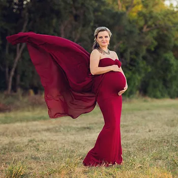 Платье для беременных для фотосессии, реквизит для фотосъемки беременных, платья для беременных без плеч, одежда для беременных, Vestidos
