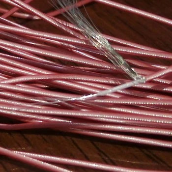 Посеребренный провод Наружный диаметр 0,65 ММ Розовый провод для наушников с экранированным высокотемпературным посеребренным кабелем для наушников Telflon